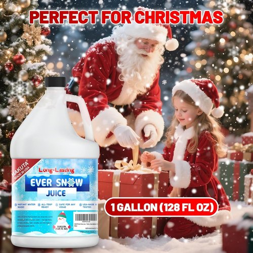 Hakuta Snow Machine Fluid - Long-Lasting Snow Juice for Perfect Winter Effects | 1 Gallon