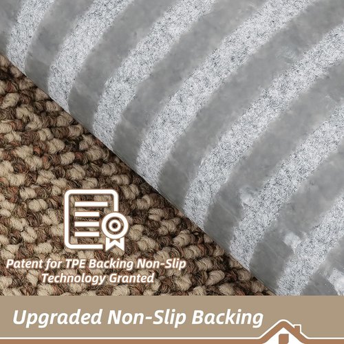 BEQHAUSE Non-Slip Carpet Stair Treads - Machine Washable for Kids & Pets | 28"x9", Taupe, 15pcs