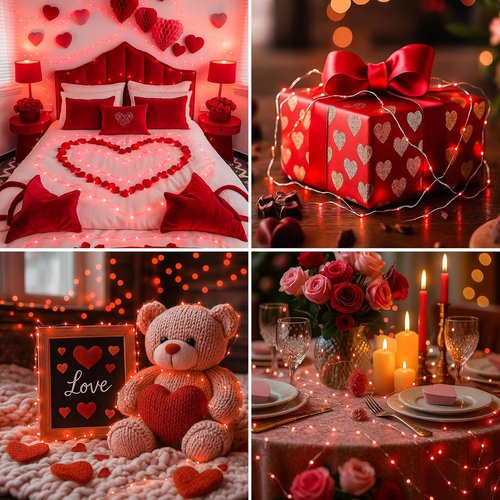 20 Pack Fairy Lights - Battery Operated 7ft LED Twinkle Lights | Waterproof Mini String Lights for Mason Jars, Vases, DIY Party & Wedding Decor - Red