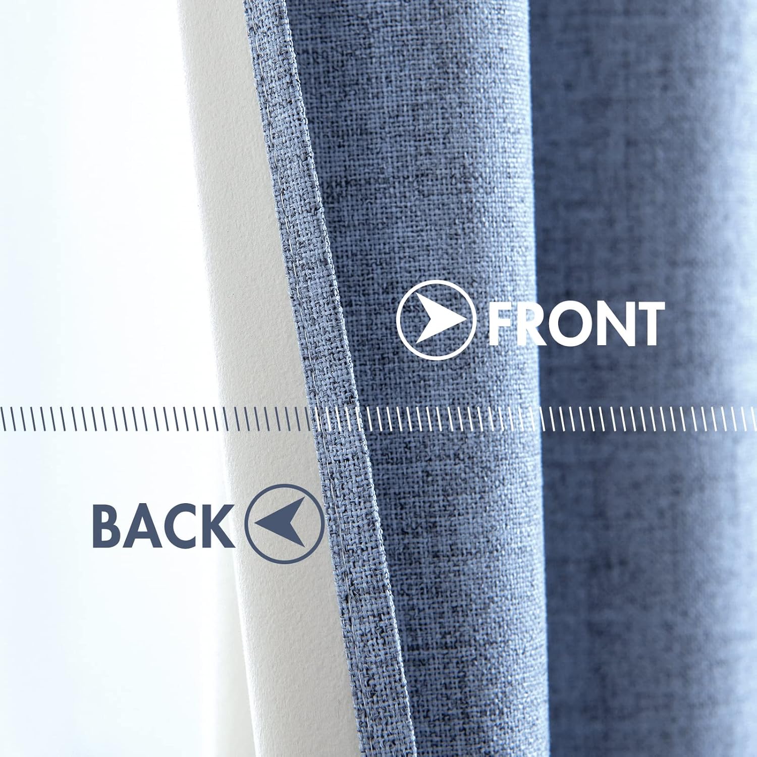 MIULEE Blackout Curtains - 100% Thermal Insulated Linen Texture Drapes | Stone Blue, 52x72 Inch (2 Panels)