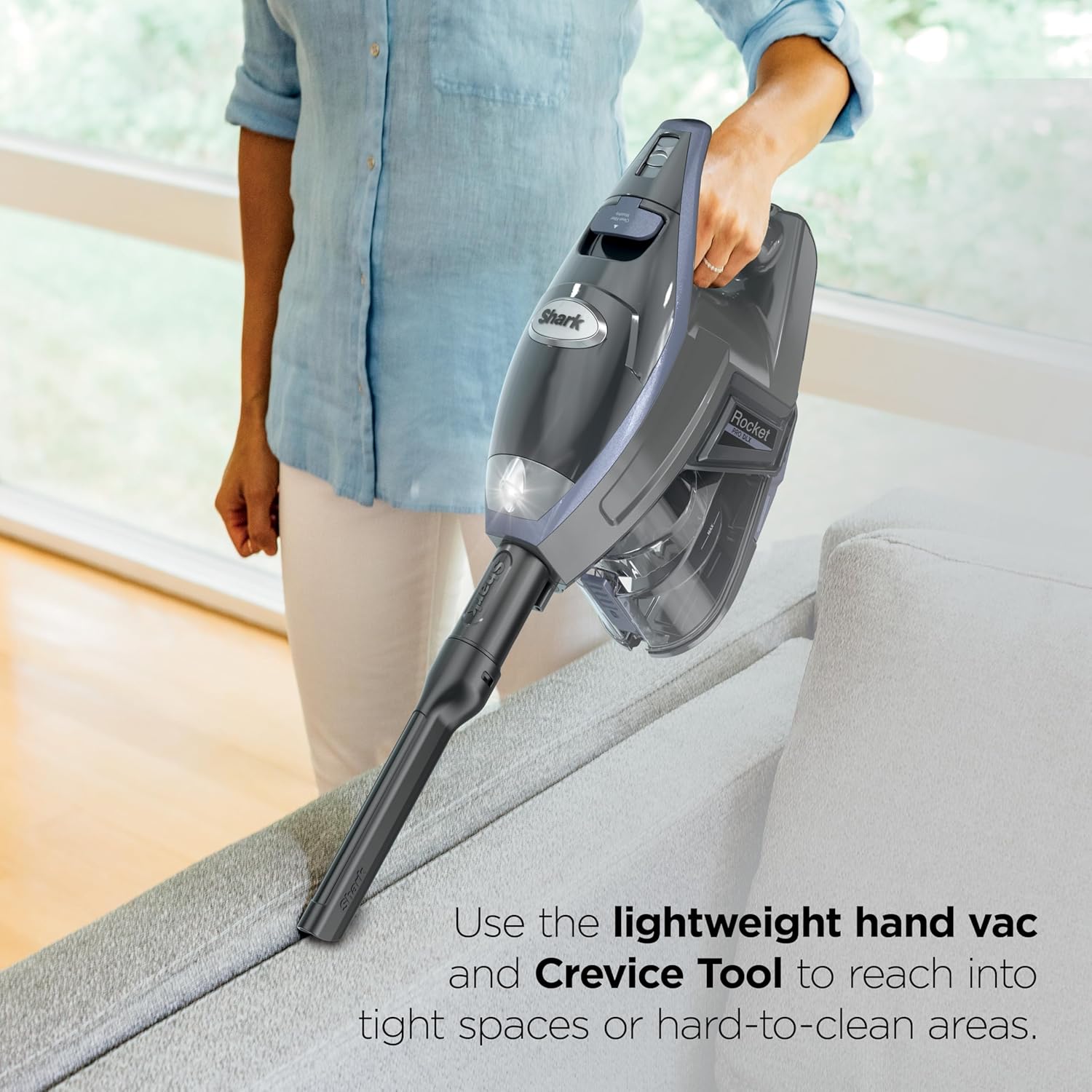 Shark Rocket Pro DLX - Corded Stick Vacuum with Removable Hand Vacuum & XL Dust Cup | Gold