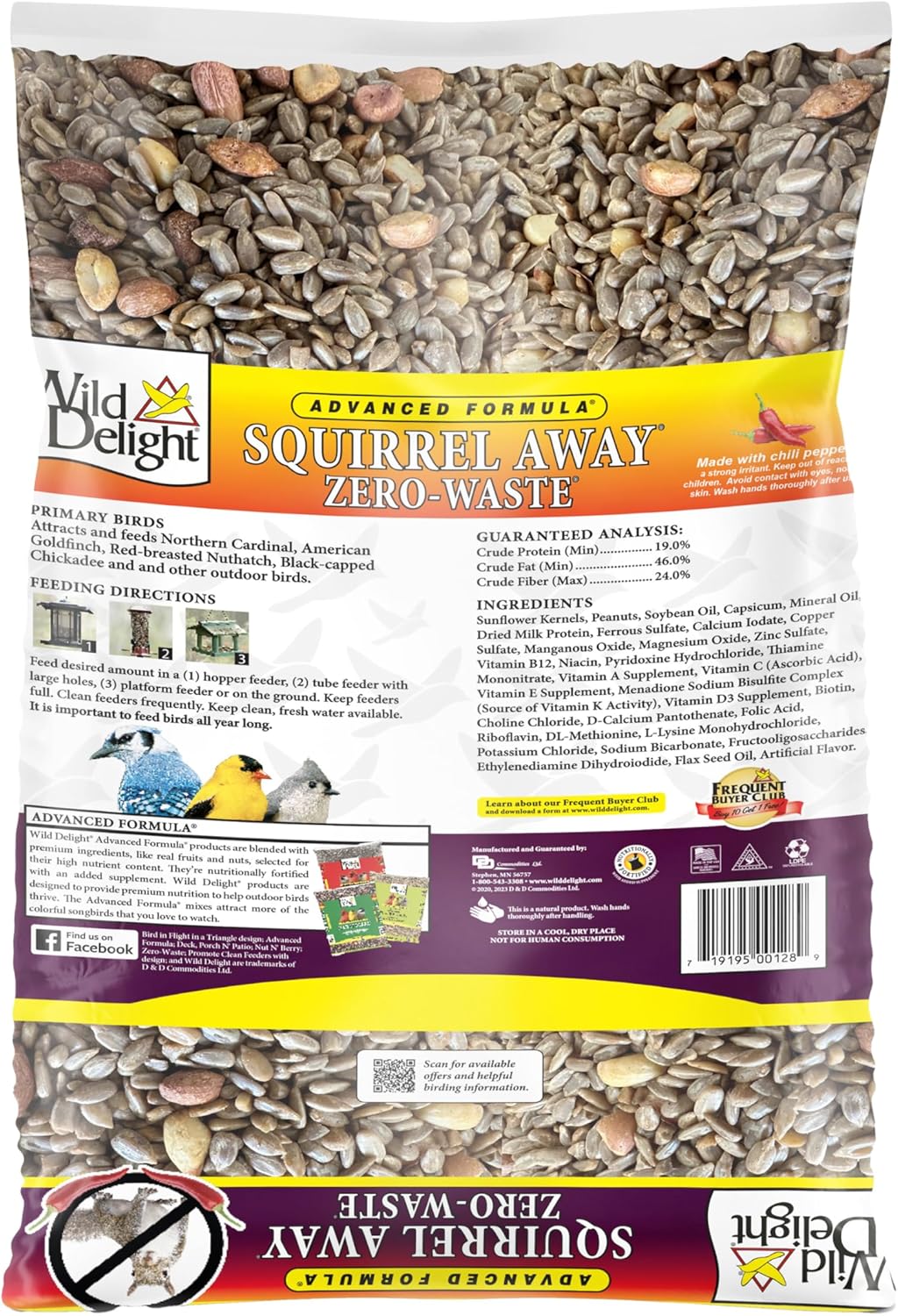 Wild Delight Advanced Formula Wild Bird Food - Zero Waste, 5lbs for Healthy Feeding