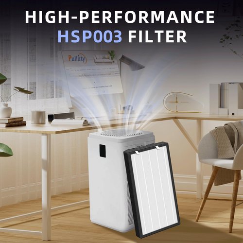 Pulluty HSP003 True HEPA Filter Replacements for Hathaspace Air Purifier Filters HSP003,3 in 1 H13 True HEPA Filter with Activated Carbon Pre-Filter,2 Pack