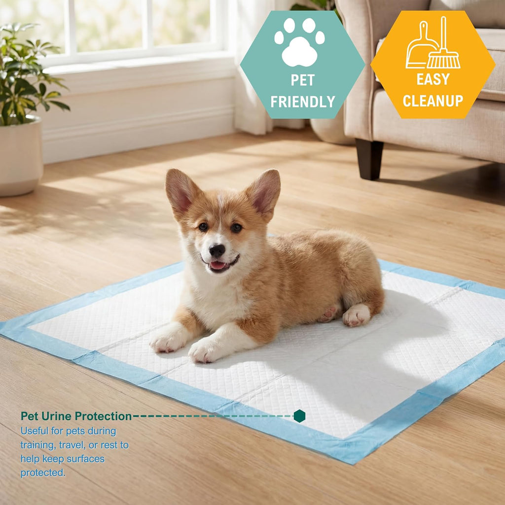 Medpride Disposable Underpads - Super Absorbent Incontinence Pads | 17'' x 24'' (100-Count) for Kids, Adults, Pets