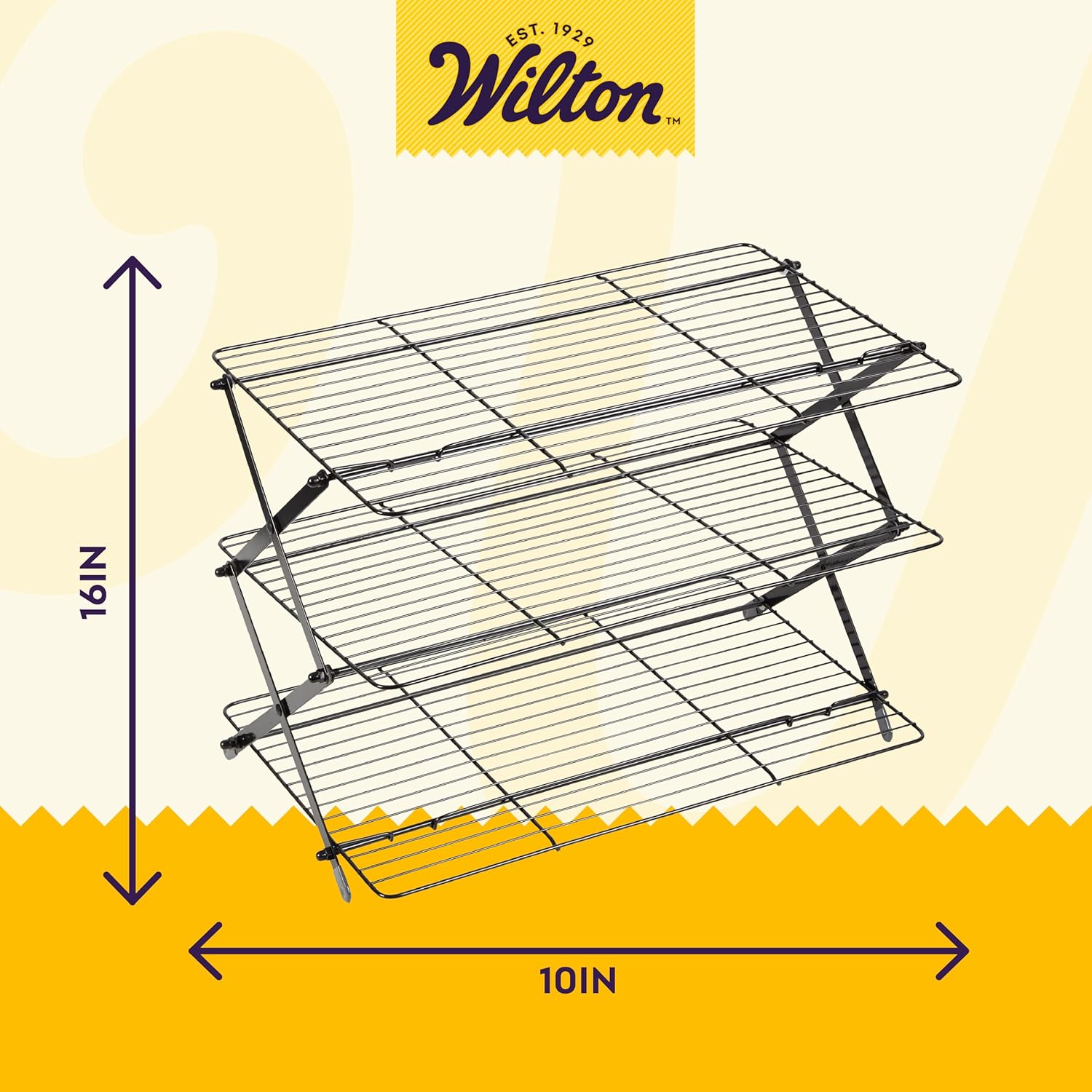 Wilton Gold Non-Stick Bakeware - Premium Warp-Resistant Design | 3-Tier Cooling Rack
