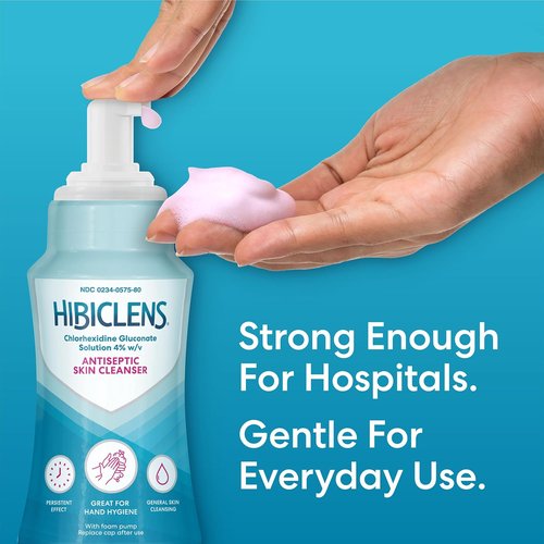 Hibiclens Antimicrobial Soap - Foaming Skin Cleanser with 4% CHG - 8 oz for Home & Hospital Use