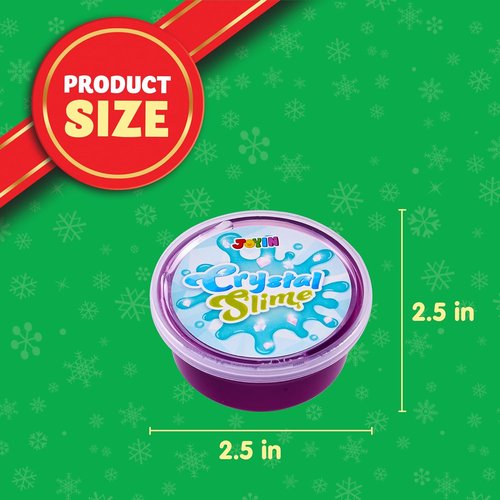 JOYIN 24 Days Christmas Advent Calendar 2025 - DIY Slime, Foam Balls & Glow in The Dark Powder | Fun Countdown for Kids