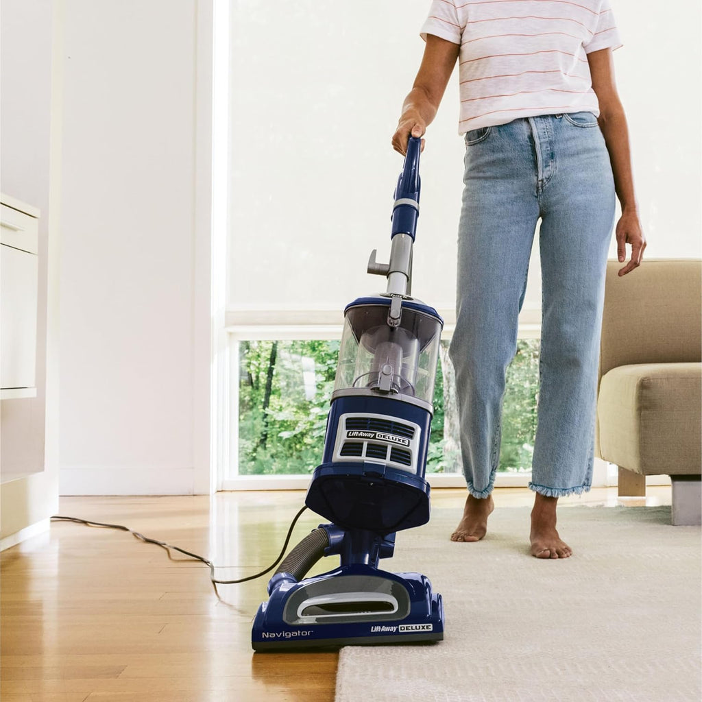 Shark NV360 Navigator Vacuum - Powerful Suction for Hardwood & Carpet Cleaning | Large Dust Cup, Blue