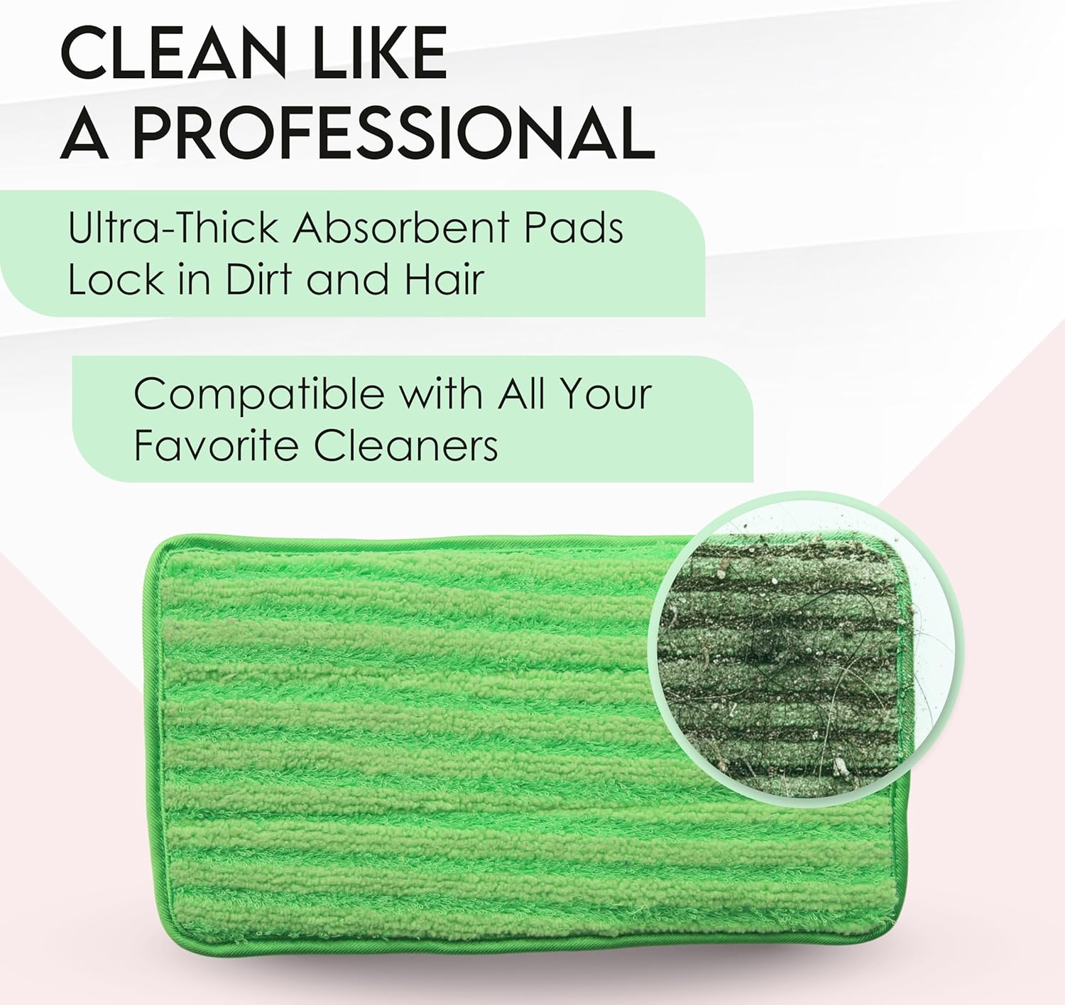 Turbo Reusable Mop Pads - Washable Microfiber Refills for Swiffer Sweeper - 12 Inch | 2 Pack