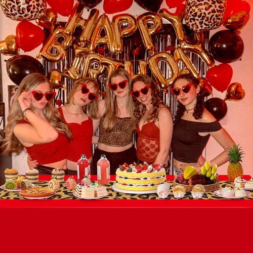 3 Pack Leopard Print Party Tablecloth Decorations, Safari Animal Cheetah Plastic Table Cloth Red Leopard Runner Disposable Rectangle Table Cover for Baby Shower Birthday Party Supplies, 54x108 Inch