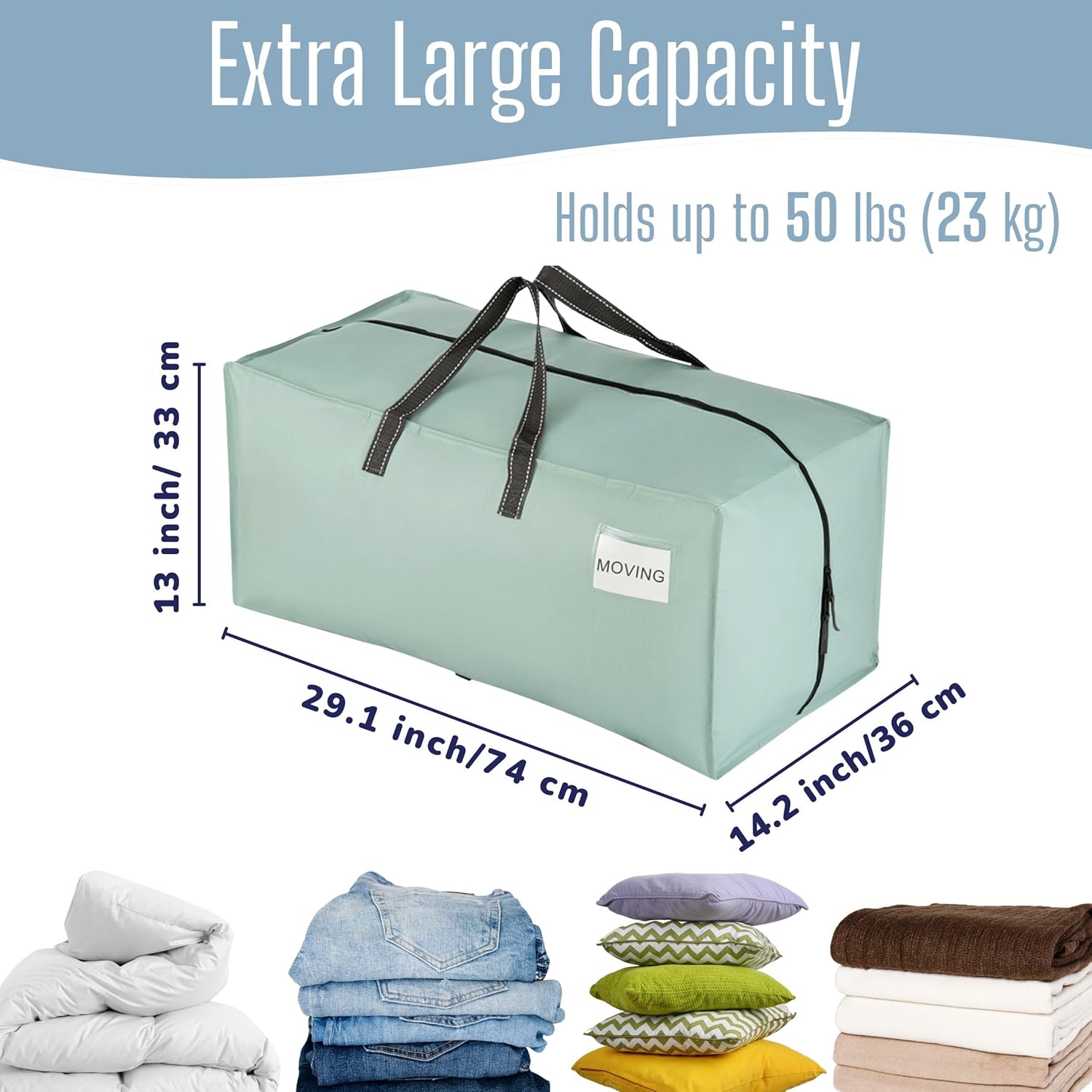 VENO Heavy Duty Moving Bags - 8 Pack with Backpack Straps & Zippers | Extra Large Packing Solution for College Dorms