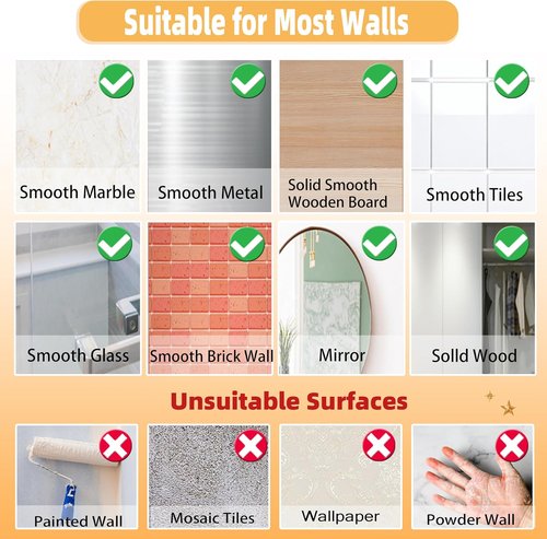 Adhesive Wall Hooks - 50 Pack Heavy Duty Stainless Steel Self-Sticky Hooks | Waterproof & Rustproof for Bathroom, Kitchen, Office
