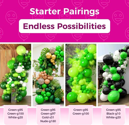 Bezente Green Balloons - 18 Inch Thick Light Green Latex Balloons | 30 Pack for Parties & Celebrations