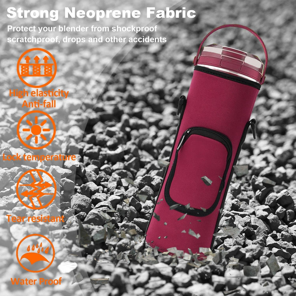 Ninja Storage Bag - Portable Blender Dust Cover with Shoulder Strap & Accessory Pocket | Burgundy