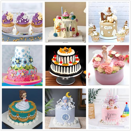 ANSLYQA 237 Pcs Cake Decorating Kit with Aluminium Cake Turntable,Leveler,24 Numbered Icing Tips,2 Spatulas,3 Scrapers,2 Coupler,50 Cupcake Liners,50 Cake Flags,100 Pastry Bags & More Baking Tools