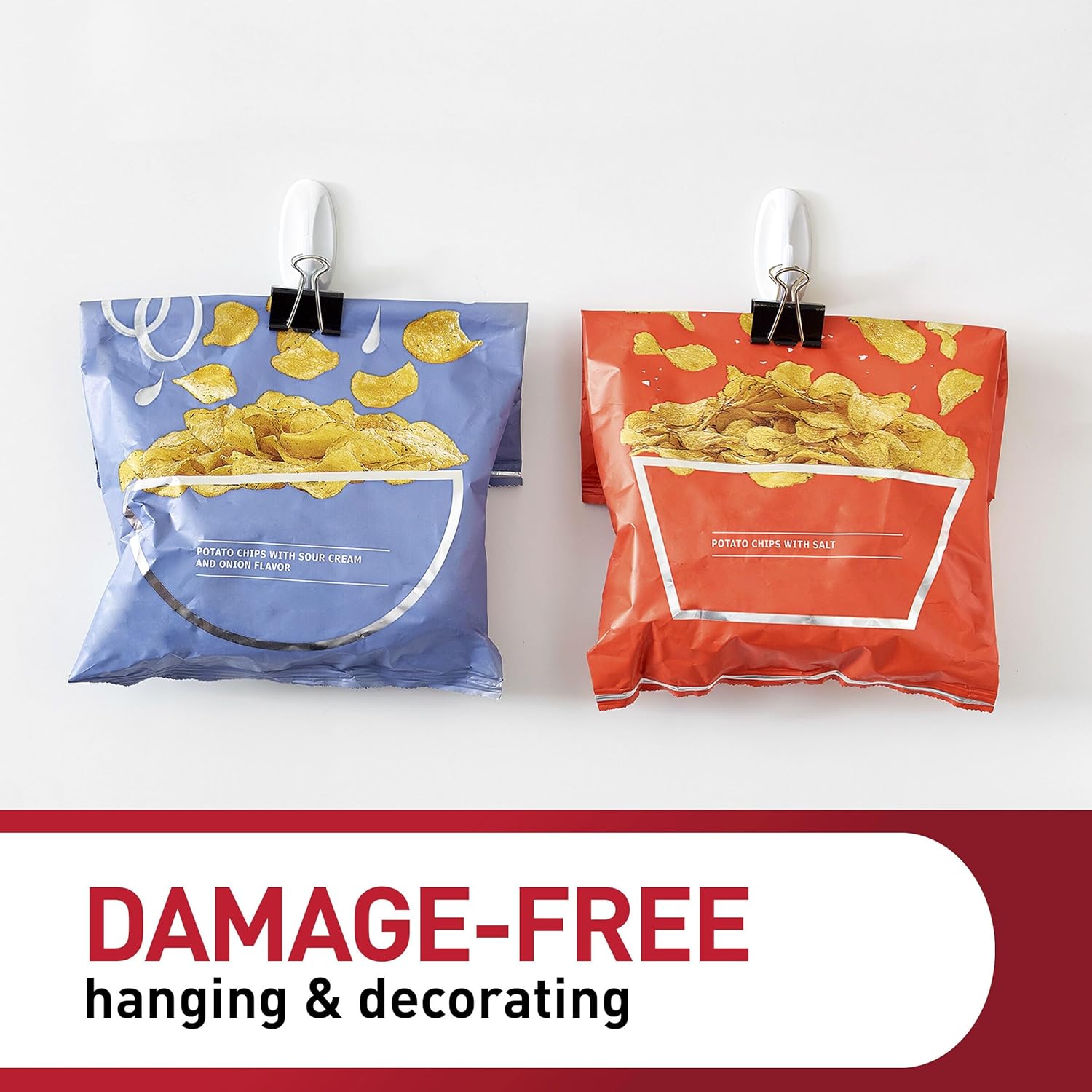 Command Large Designer Hooks - Damage-Free Wall Hook Holds Up to 5 lb | 16 Hooks & 24 Adhesive Strips for Easy Organization