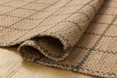 Loloi Chris Loves Julia Fletcher Collection FLE-01 Natural/Olive 3'-6" x 5'-6", .37" Pile Height, Accent Rug