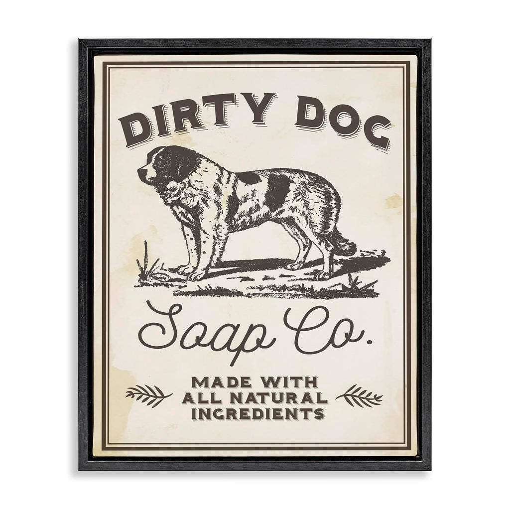 Stupell Industries Dirty Dog Soap Co Vintage Sign, Design by Daphne Polselli