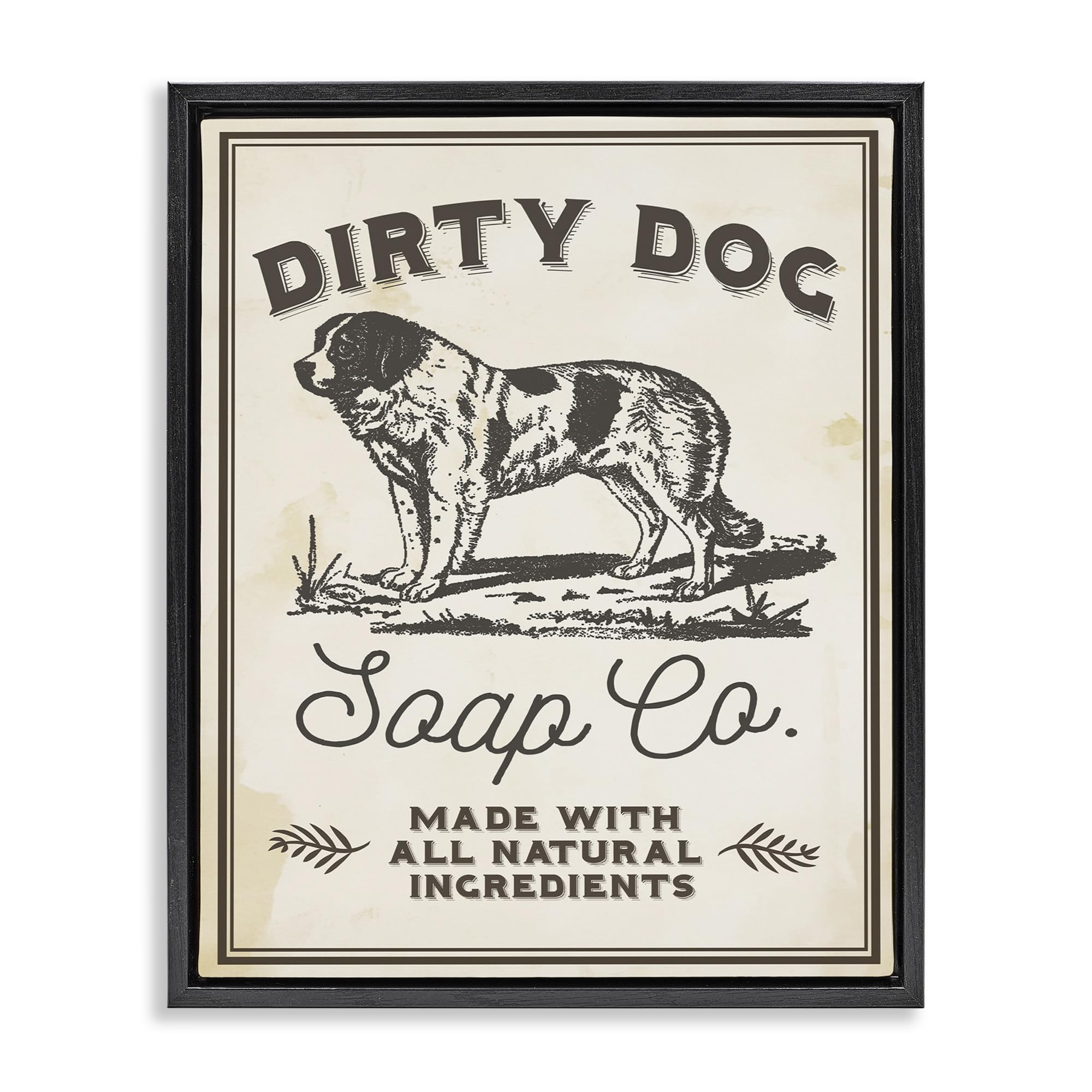 Stupell Industries Dirty Dog Soap Co Vintage Sign, Design by Daphne Polselli