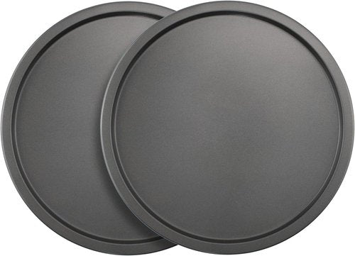 GoodCook Everyday 10-Inch Nonstick Personal Pizza Pans - Scratch-Resistant Steel, Set of 2, Gray