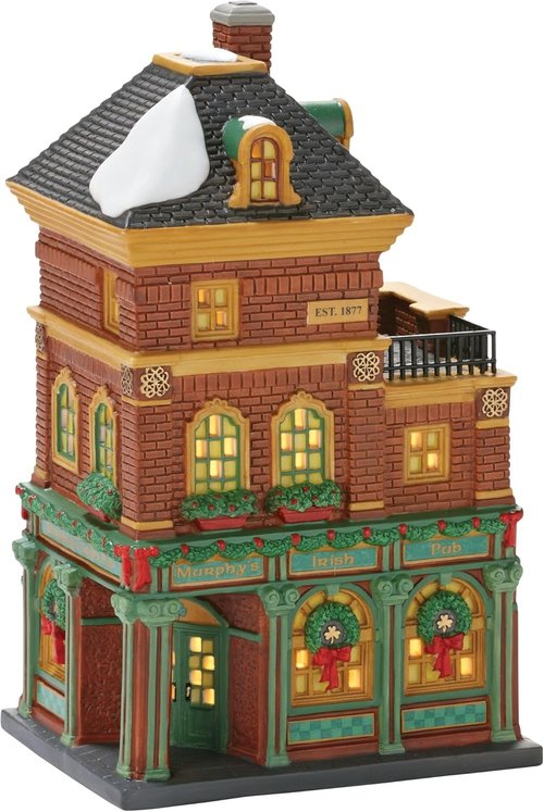 Department 56 Christmas In The City Village - Murphy's Irish Pub Lit Building, 8.86 Inch, Multicolor
