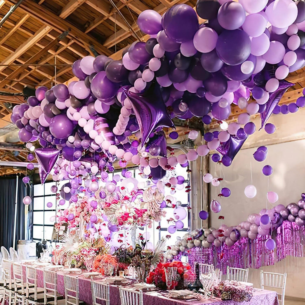 PartyWoo Lavender Balloons - 100pcs 12 Inch Light Pastel Purple Latex Helium Balloons for Celebrations