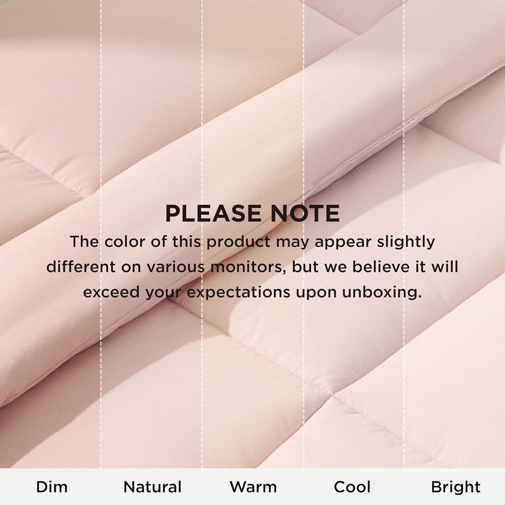 Bedsure Comforter Duvet Insert - Oversized King Size All-Season Down Alternative Bedding, Pink 116 x 98 Inches