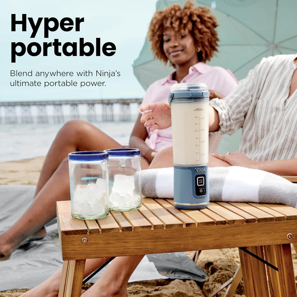 Ninja Blast Portable Blender - Cordless 18oz Personal Blender for Shakes & Smoothies | BPA-Free, Leakproof Lid, USB-C Rechargeable, Metallic Black