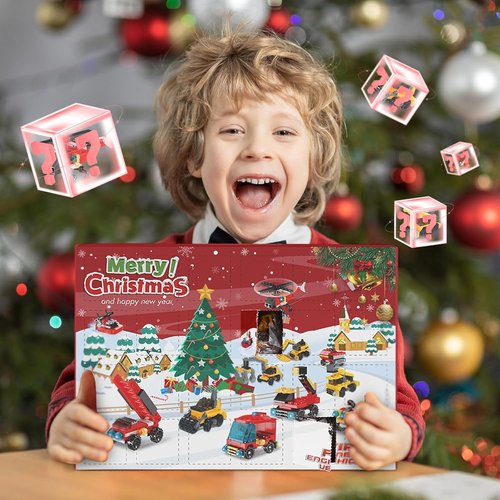 Fire Truck & Construction Play Vehicles Advent Calendar - 24 Days of Fun for Kids