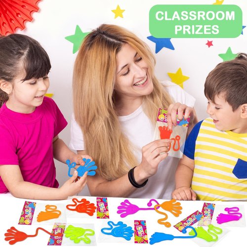 Leetous Bulk Toys - 60 PCS Sticky Hands & Feet Party Favors | Non-Candy Goodie Bag Fillers for Kids