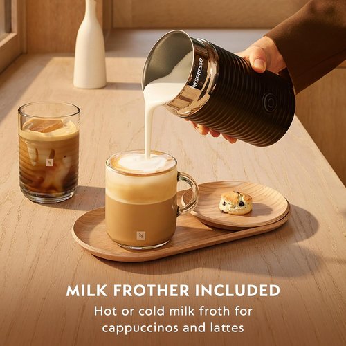 Breville Nespresso Vertuo Pop+ Coffee & Espresso Maker - Milk Frother Included, Coconut White