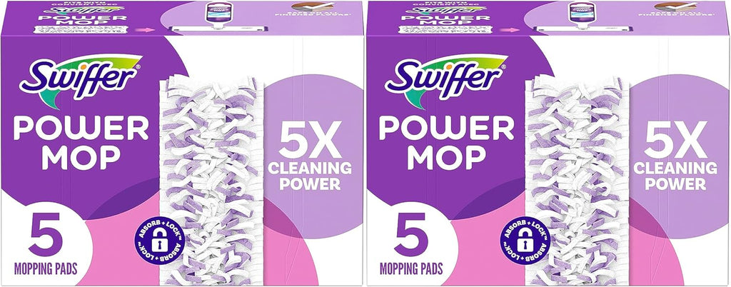 Swiffer PowerMop Mopping Pad Refills - Multi-Surface Floor Cleaning, 10 Count