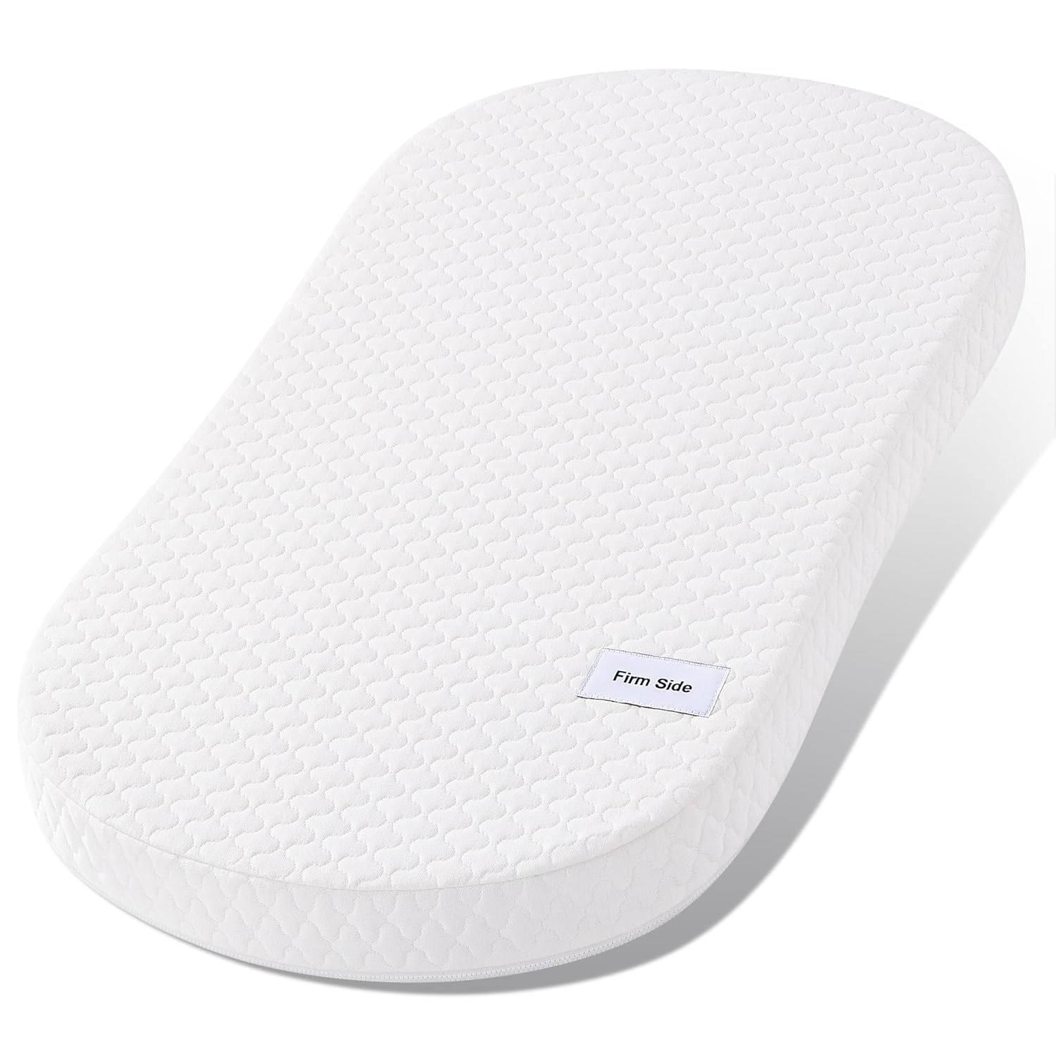Pro Goleem Baby Bassinet Mattress Pad - Waterproof Soft Gel Memory Foam, 30"x18" Dual-Sided Design
