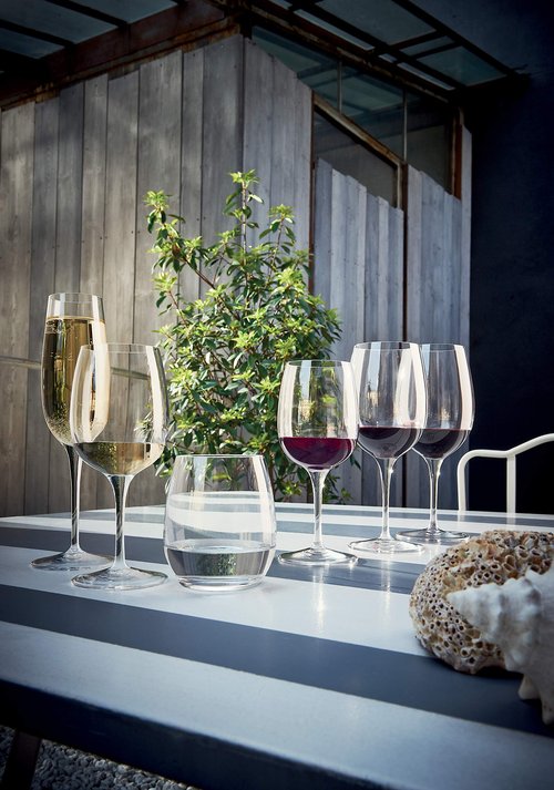 Luigi Bormioli Palace 11 oz White Wine Glasses (Set of 6), Clear