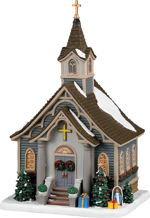 Lemax Small Town Church Figurine - Charming Holiday Decor for Festive Displays | 6.5 Inches