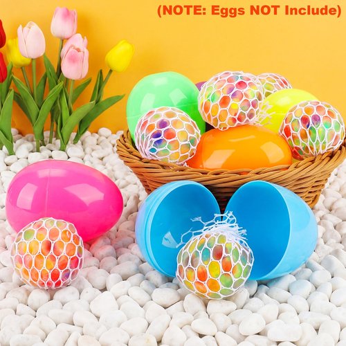 Wsorik 28Pack Stress Relief Balls for Easter Eggs Fillers, Fidget Toy Squeeze Sensory Squishy Balls for Easter Eggs Hunt Easter Basket Stuffers Party Favors Prizes