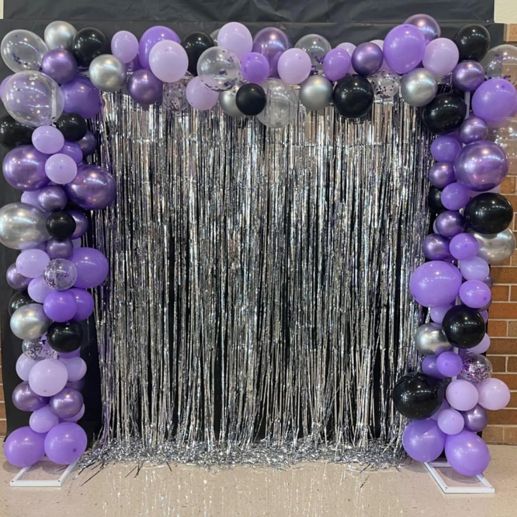 Purple Pink Balloons - 12 Inch Mermaid Halloween Balloon Set | 35 Pcs with Metallic Confetti for Parties