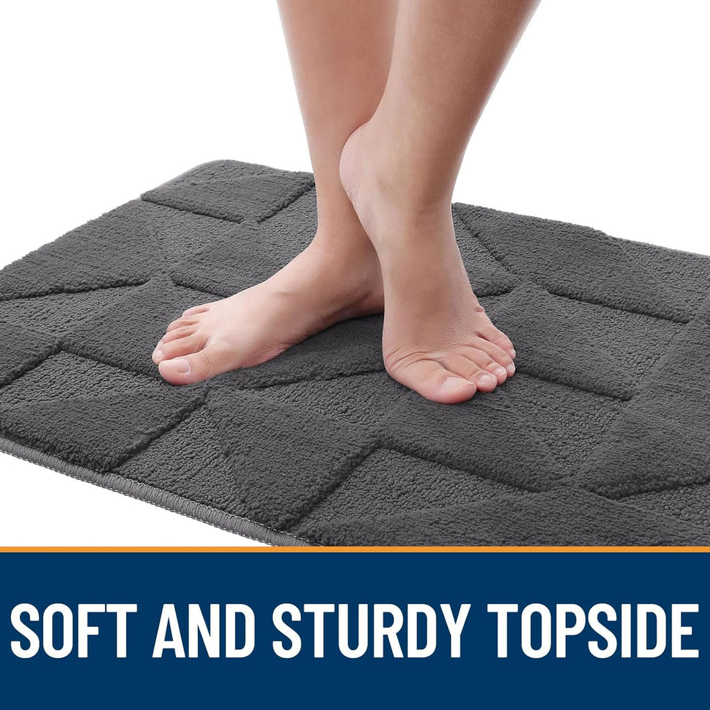 OLANLY Indoor Door Mat - Non-Slip, Absorbent & Dirt-Resistant | Washable Low-Profile Entry Doormat (32x20 inches, Dark Grey)