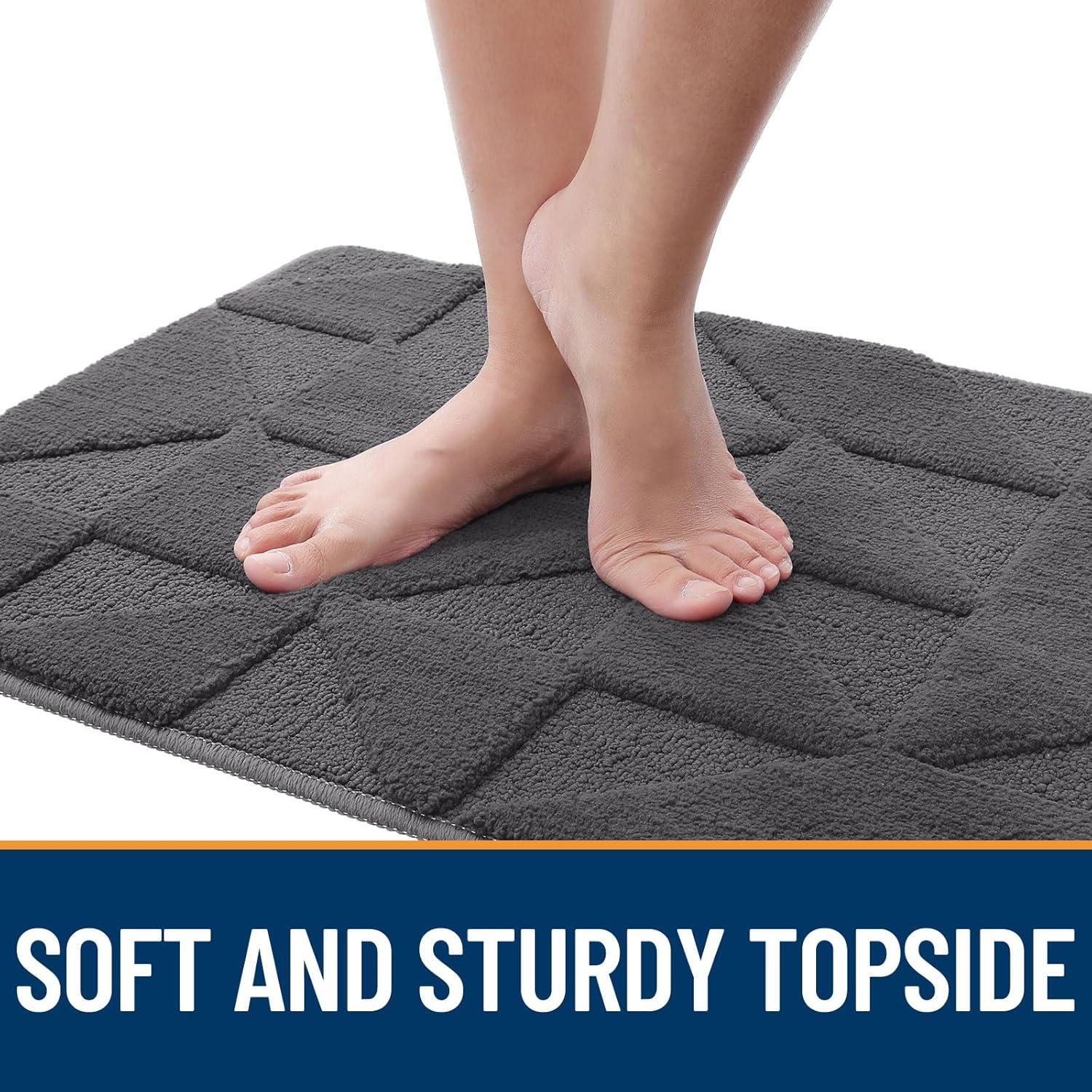 OLANLY Indoor Door Mat - Non-Slip, Absorbent & Dirt-Resistant | Washable Low-Profile Entry Doormat (32x20 inches, Dark Grey)