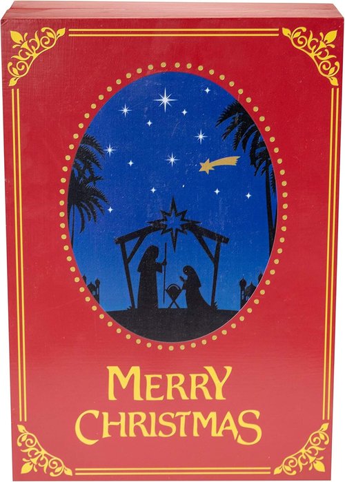Clever Creations Wooden Advent Calendar - Countdown to Christmas | Festive Nativity Scene Decor