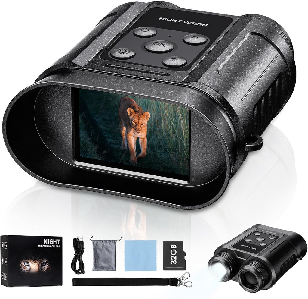 Skiennix Night Vision Goggles - Capture Photos & Videos | 32GB Card Included, Perfect for Outdoor Adventures