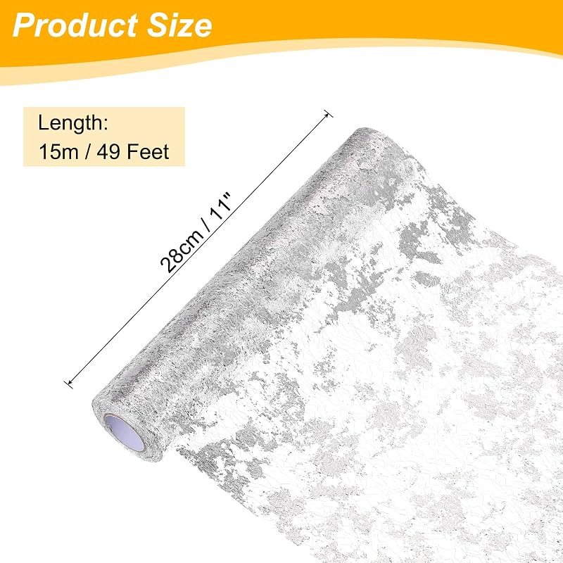 49 ft Silver Sequin Table Runner - 11 x 591