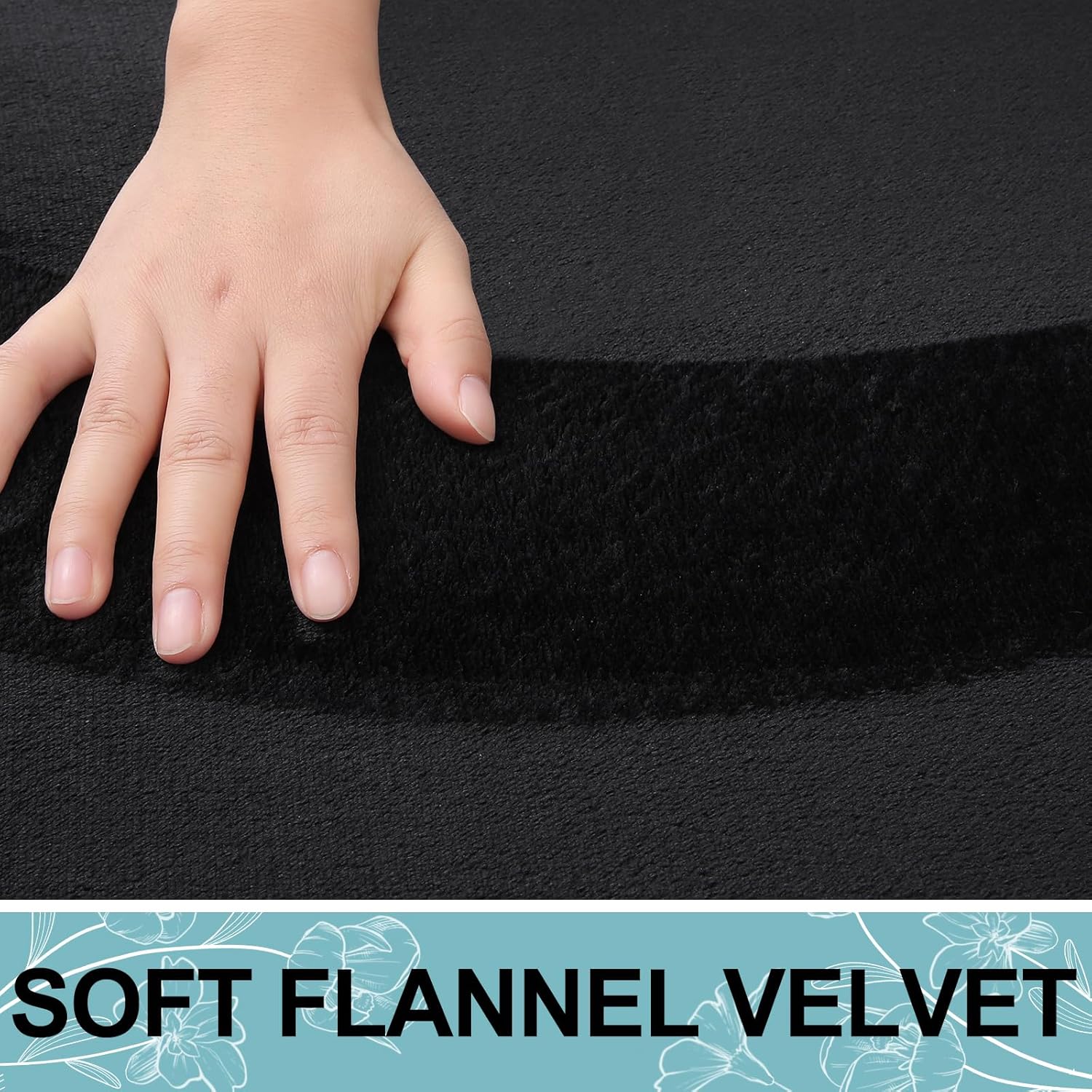 Smiry Memory Foam Bath Mat - Extra Soft, Absorbent, Non-Slip Bathroom Carpet | 30x20, Black