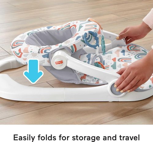 Fisher-Price Sit-Me-Up Floor Seat - Portable Baby Chair with Developmental Toys | Rainbow Showers