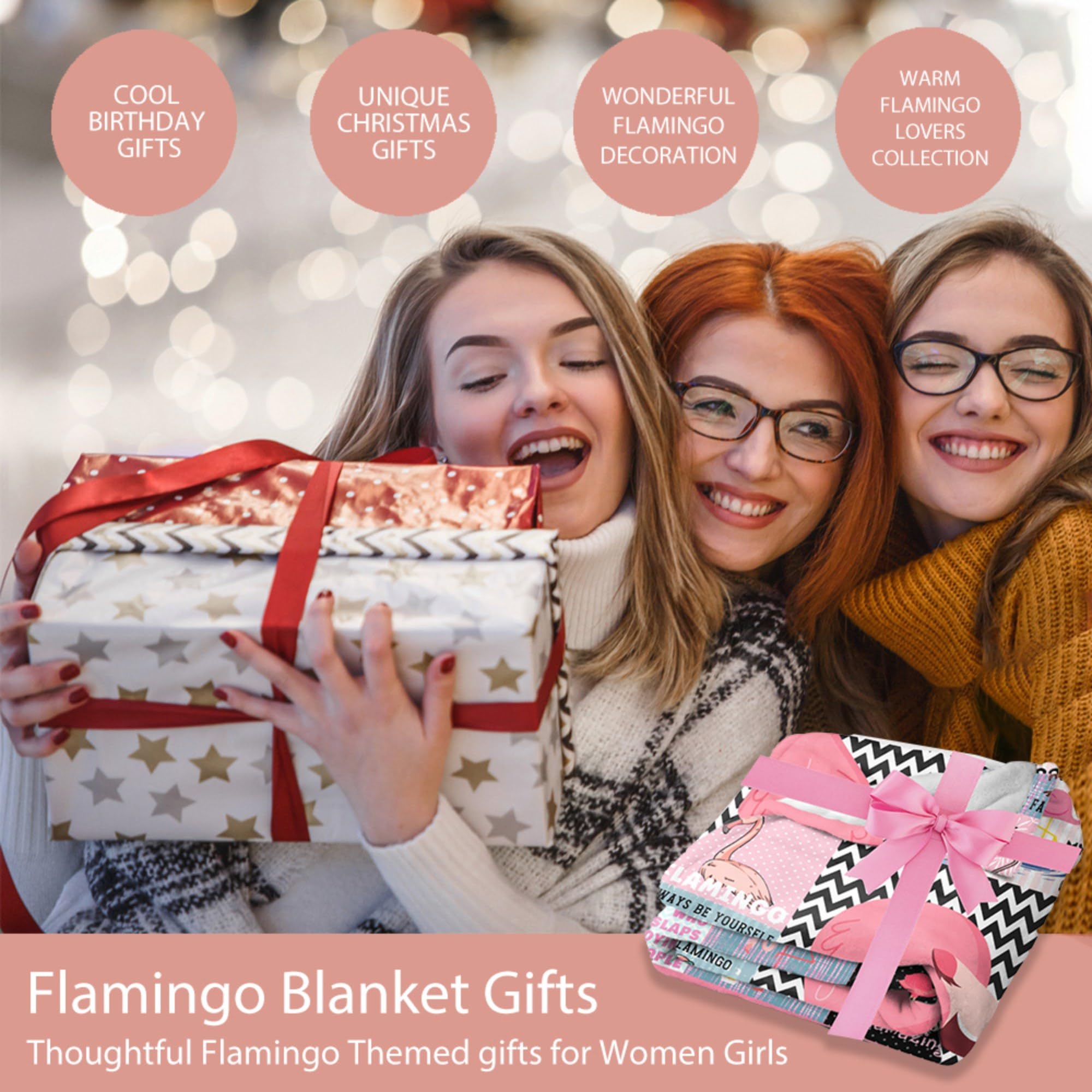 Flamingo Blanket,Pink Flamingo Gifts for Kids Girls Women,Flamingos Lovers,Soft Flannel Flamingoes Throw Blankets for Girls Bedroom Decoraiton,Pink,50 in x 40 in Small for Kid