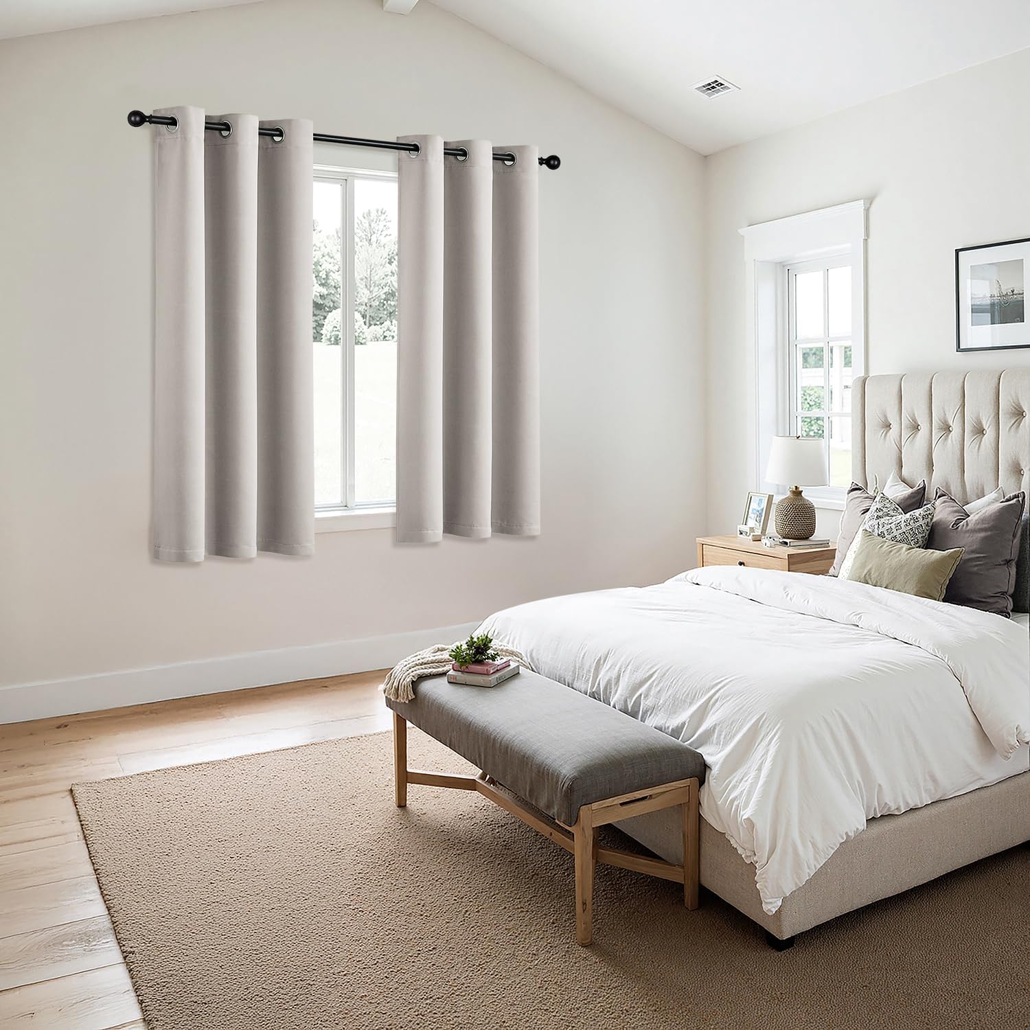 MIULEE Blackout Curtains - Thermal Insulated Room Darkening Drapes | 40 x 45 Inches, 2 Panels, Grommet Design