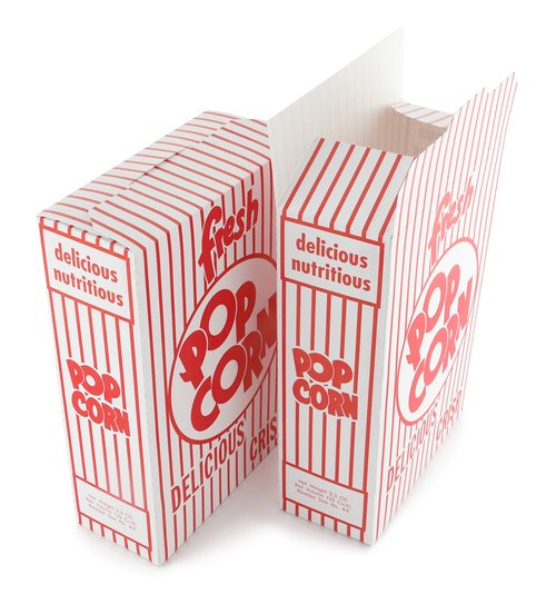 Snappy Popcorn 4-E Red and White Close Top Popcorn Boxes, 2.3 Oz, 250 Count