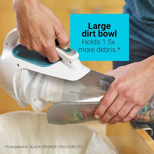 BLACK+DECKER Cordless Handheld Vacuum - Powerful Suction for Car & Home | Rechargeable, Portable Design