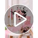 Crochet Flowers Bouquet - Pink & Black Handmade Knitted Gift for Her