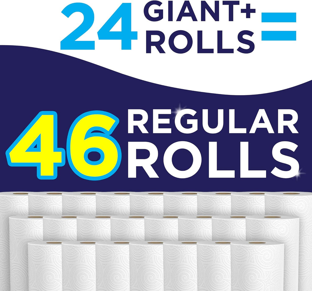 Sparkle Paper Towels - Pick-A-Size, 2 Rolls = 4 Regular Rolls | Pack of 24 for Everyday Value